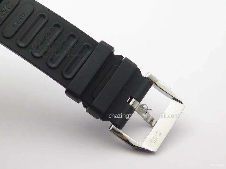 MIROTIME 0225 Aquatimer Chrono IW376803 V6F 1:1 Best Edition Black Dial On Rubber Strap A Stretchable 7280